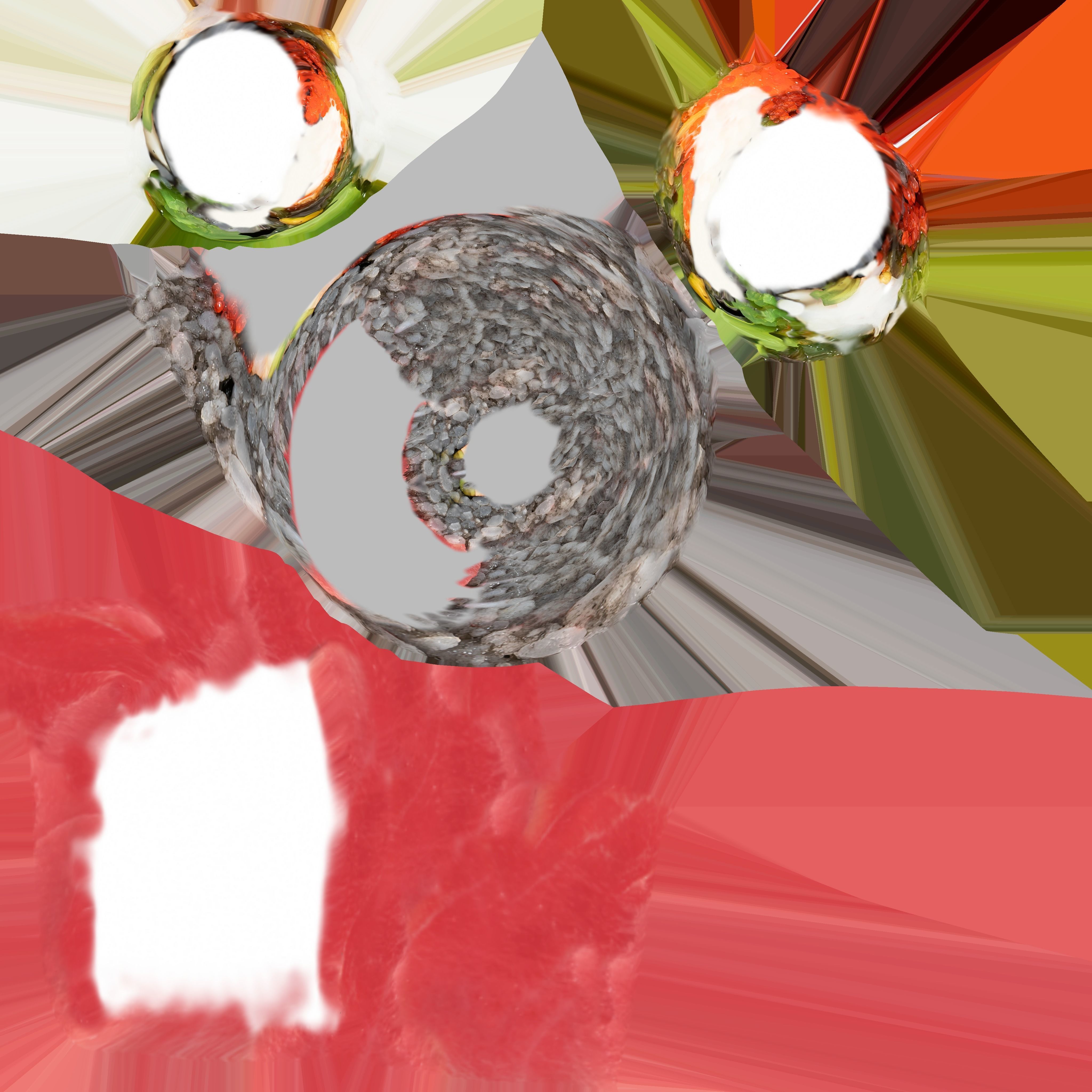 Tuna tiger Low-poly 3D model_3