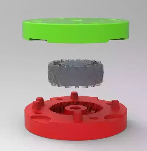 Mold for diecast Rock bouncer USD Sticky tire Scale 1 to 25