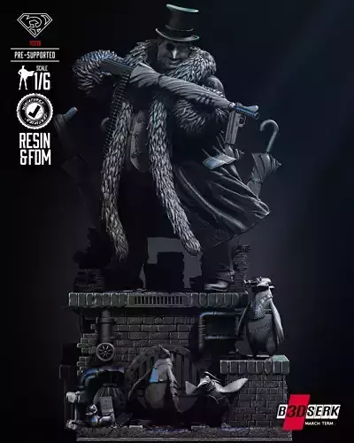 B3DSERK Penguin Sculpture Tested for 3D printing 3D print model