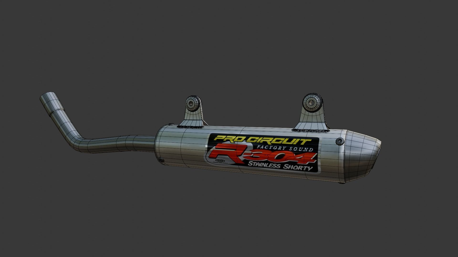 ProCircuit R304 2 Stroke Exhaust Motocross  3D model_5