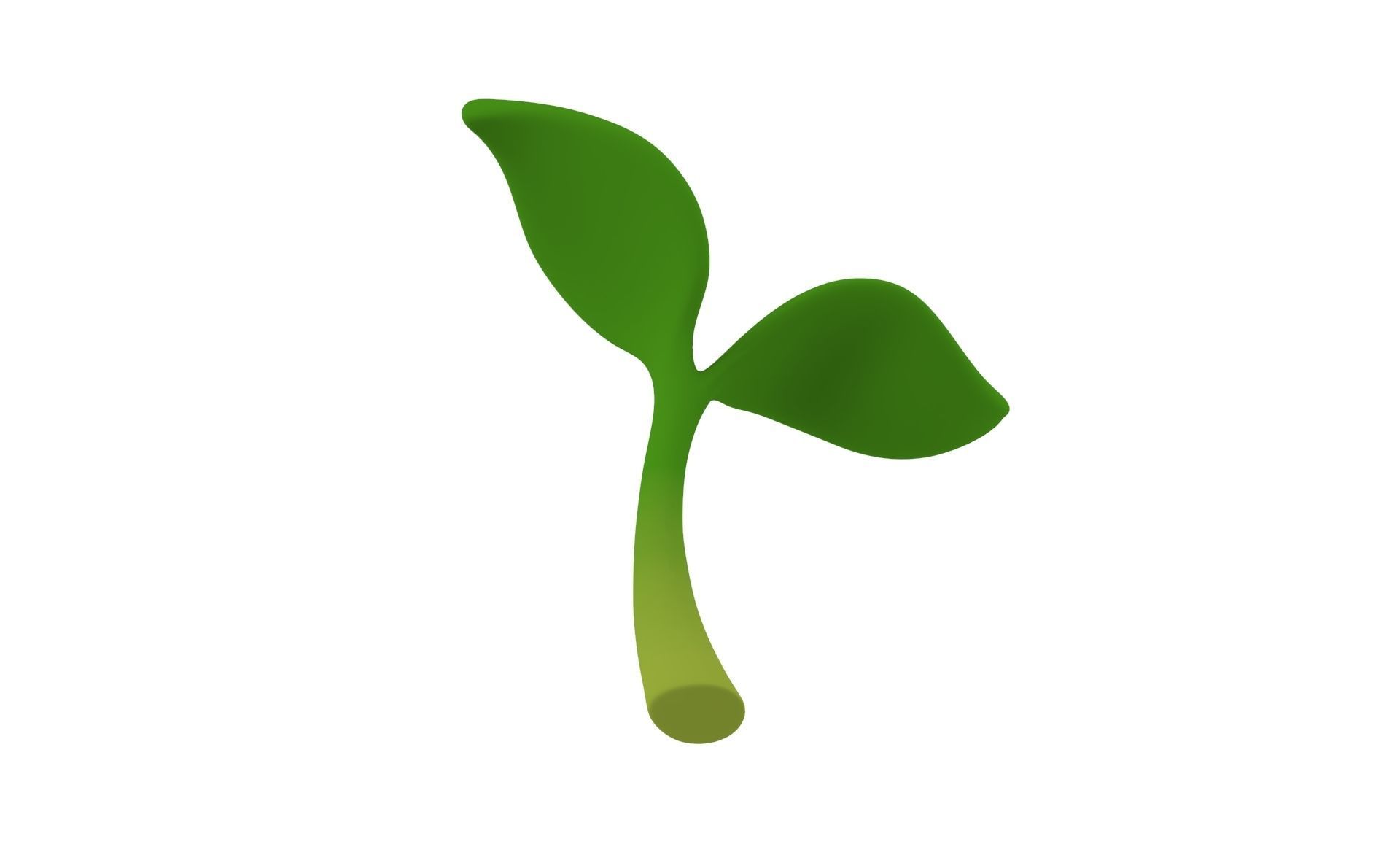 Prop33 Plant Sprout  Low-poly 3D model_4