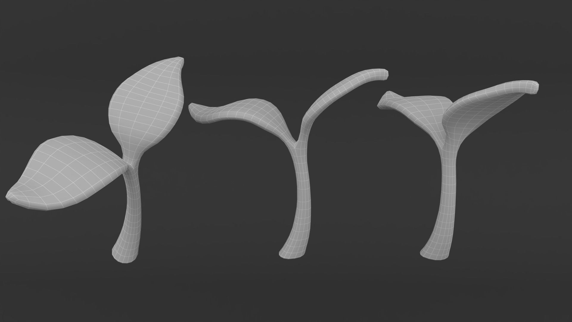 Prop33 Plant Sprout  Low-poly 3D model_8
