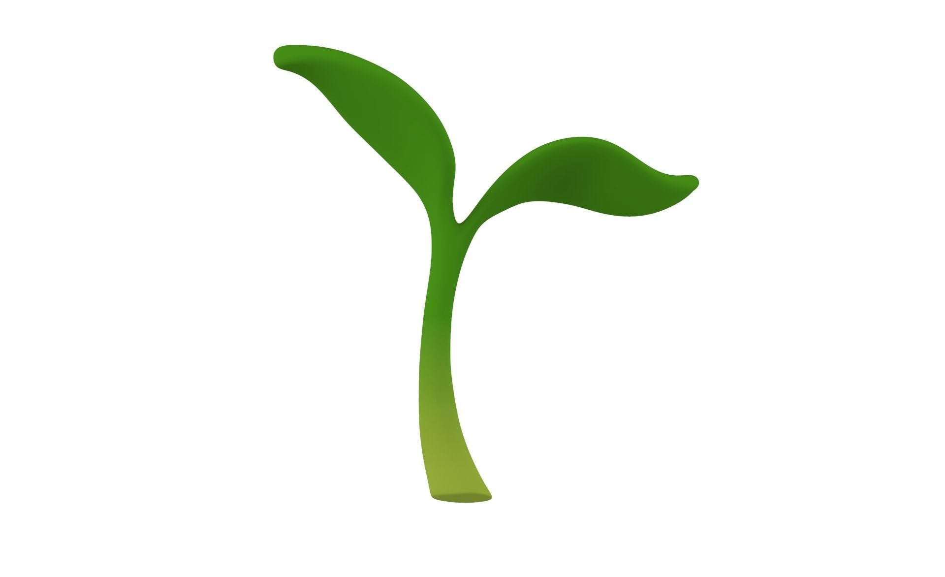 Prop33 Plant Sprout  Low-poly 3D model_3