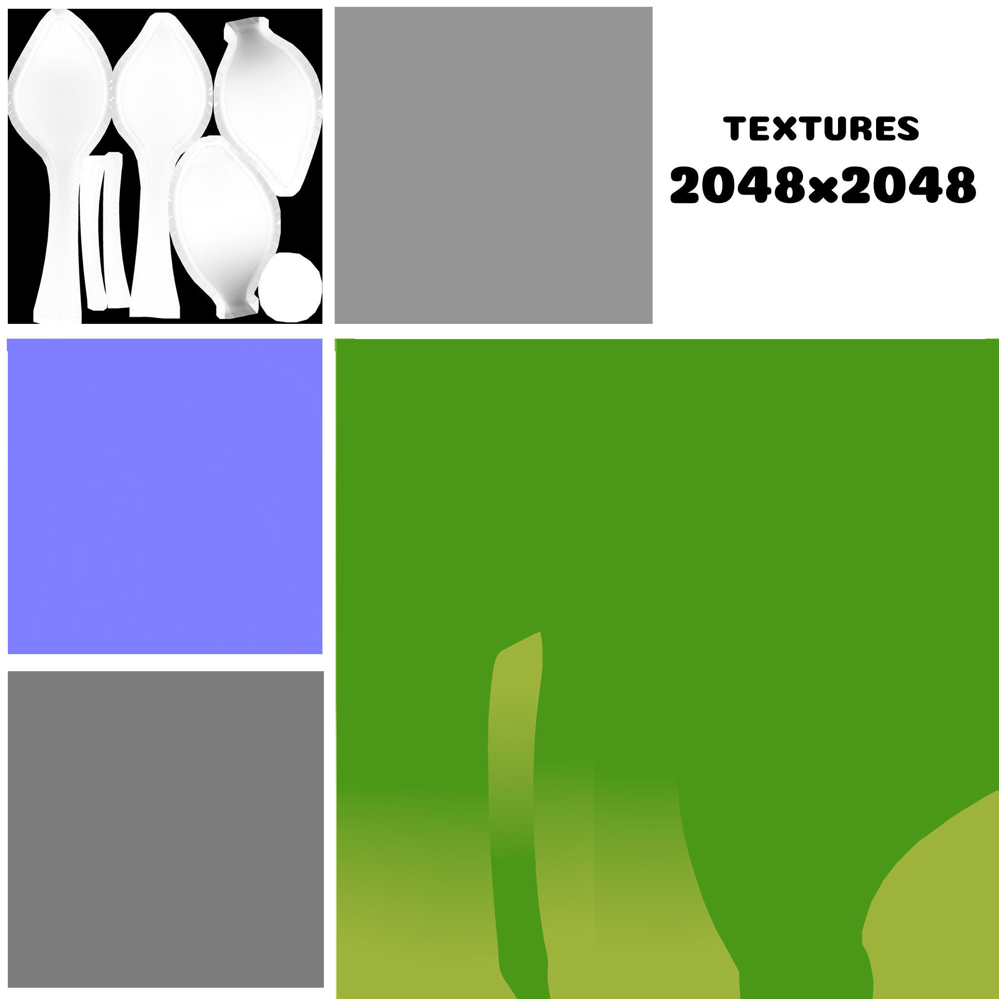 Prop33 Plant Sprout  Low-poly 3D model_9