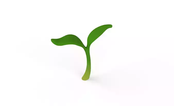 Prop33 Plant Sprout  Low-poly 3D model
