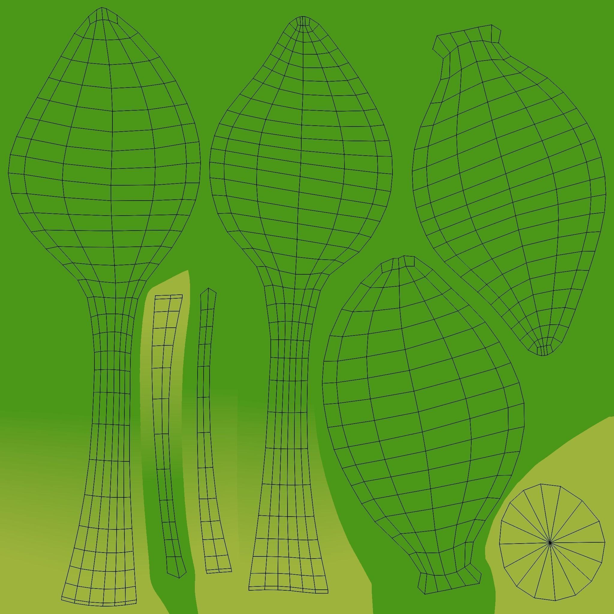 Prop33 Plant Sprout  Low-poly 3D model_10