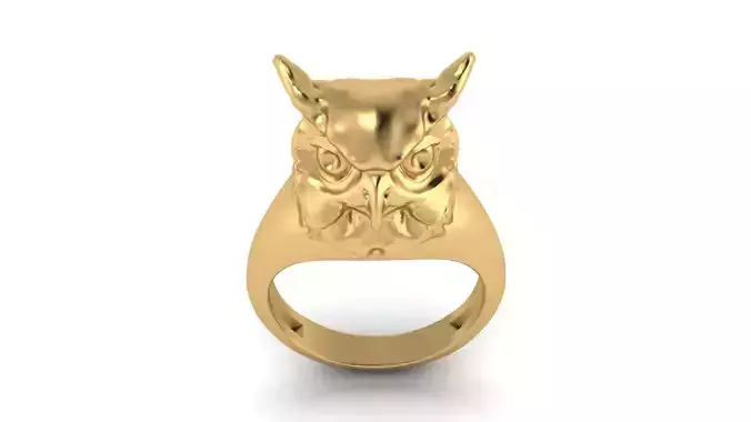 Owl Head Ring
