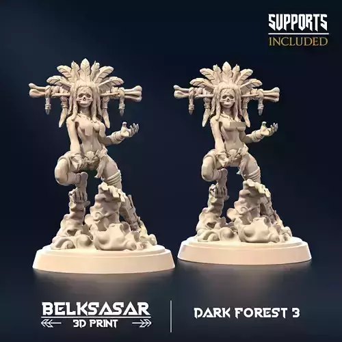 Forest Mistcaller B Normal and Nude 3D print model