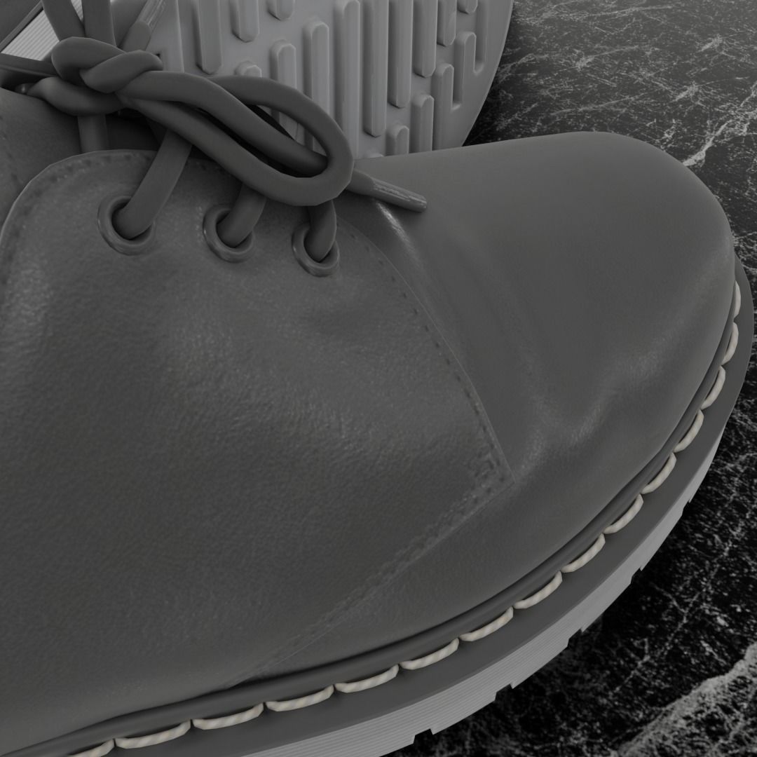 CLASSIC MENS 3D SHOES - LEATHER Low-poly 3D model_9