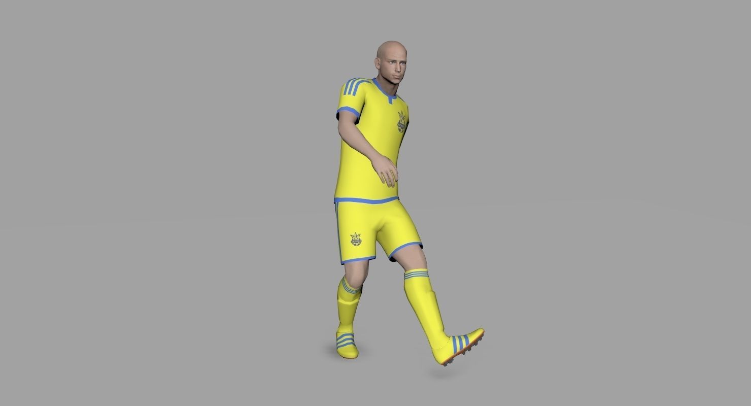 Soccer Player Animated  Low-poly 3D model_21