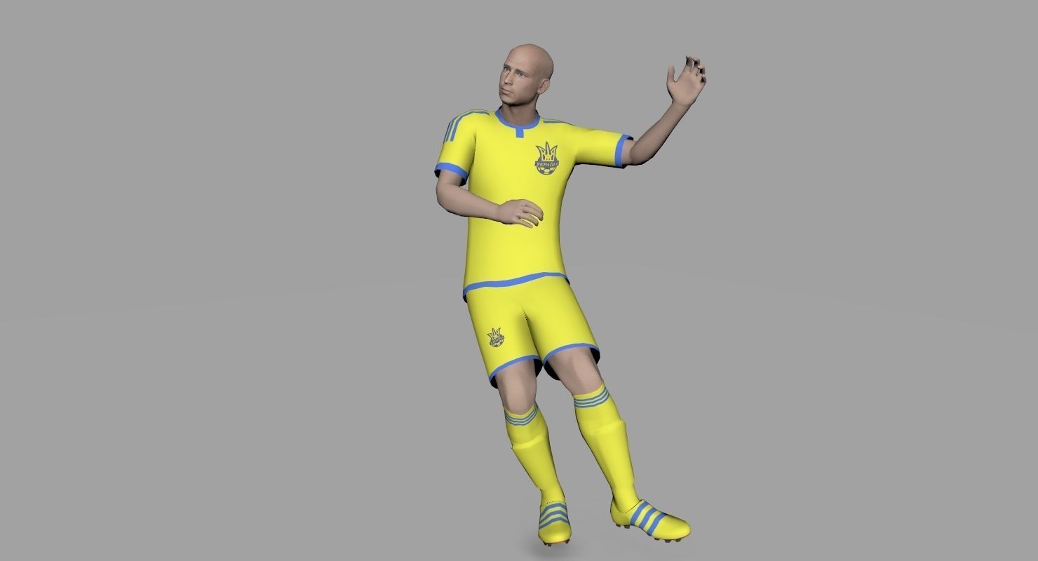 Soccer Player Animated  Low-poly 3D model_17