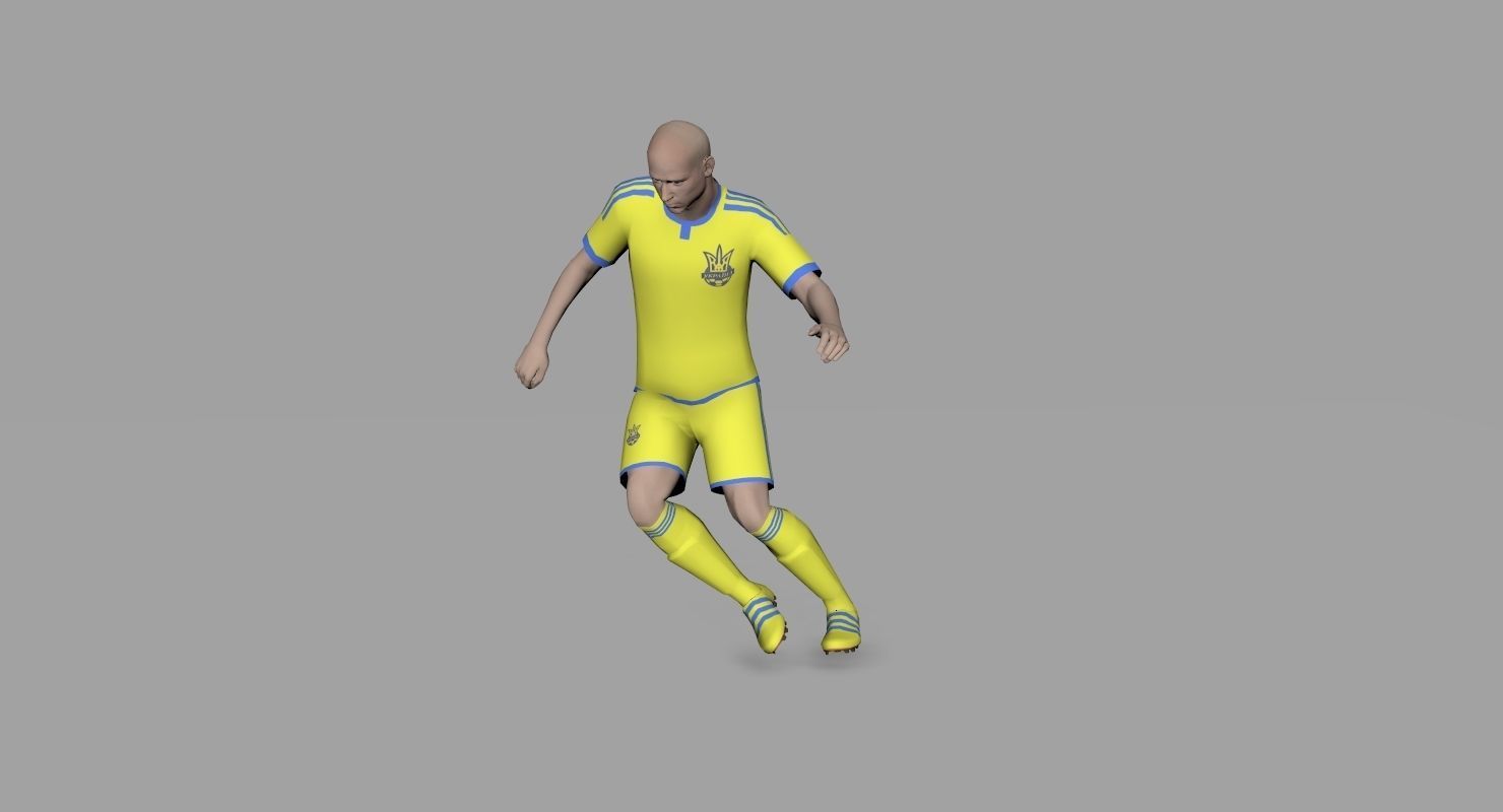 Soccer Player Animated  Low-poly 3D model_16