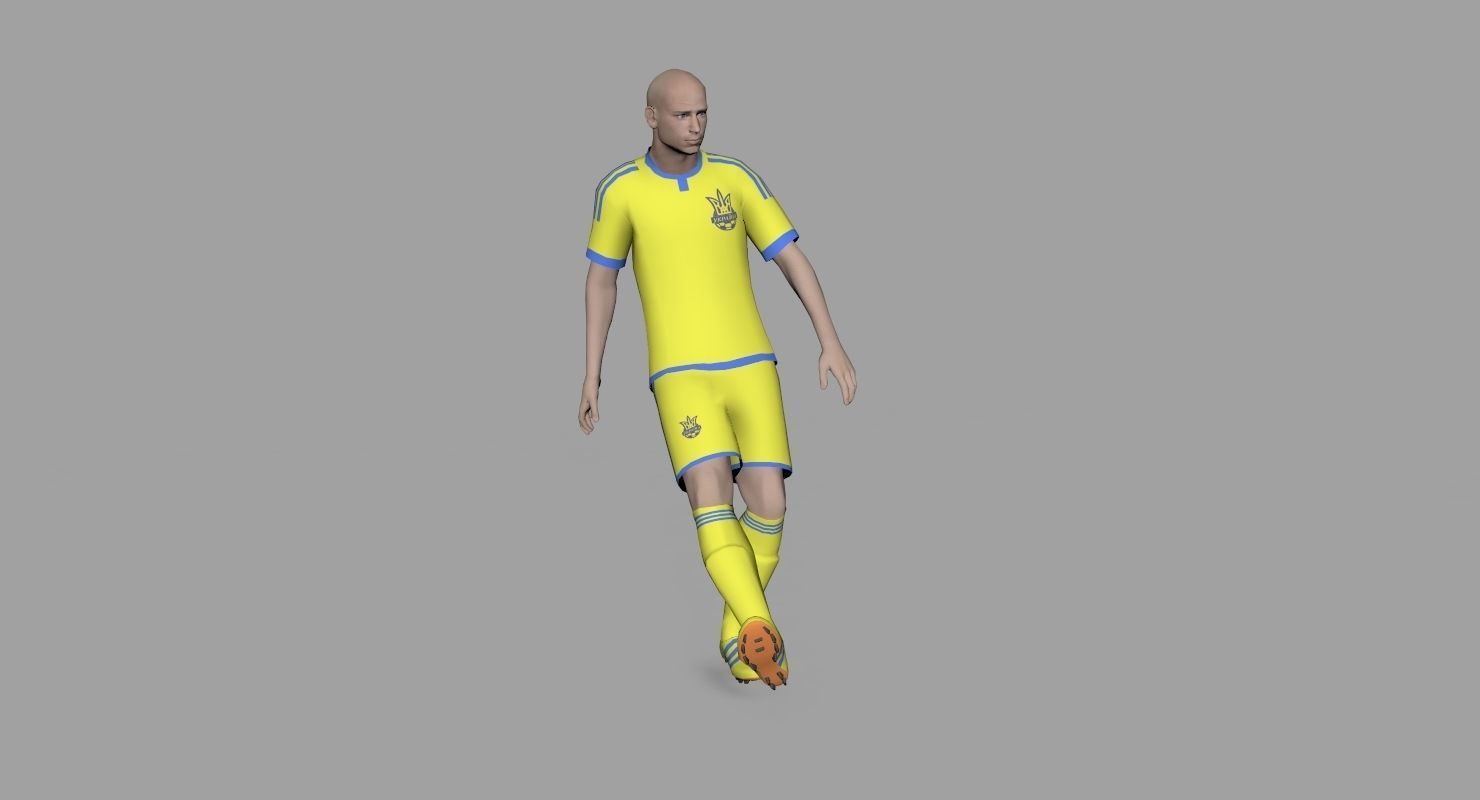 Soccer Player Animated  Low-poly 3D model_20
