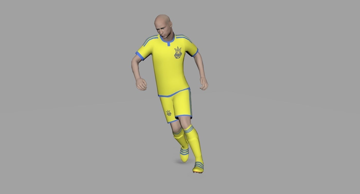 Soccer Player Animated  Low-poly 3D model_11