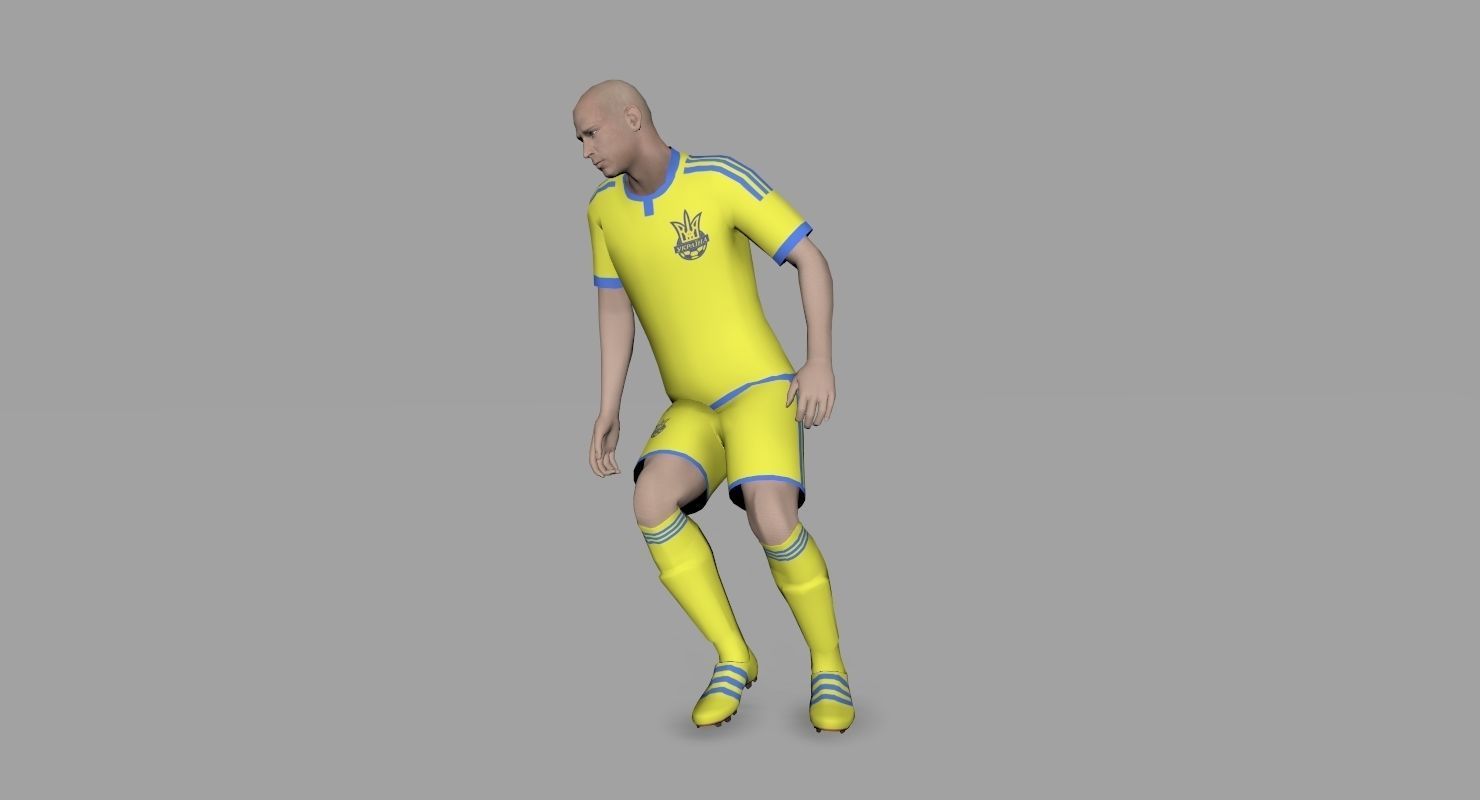 Soccer Player Animated  Low-poly 3D model_14