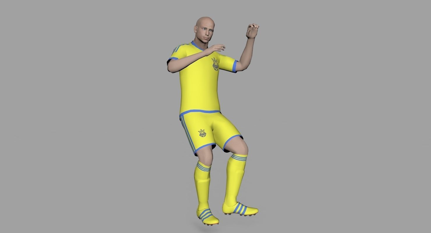 Soccer Player Animated  Low-poly 3D model_19
