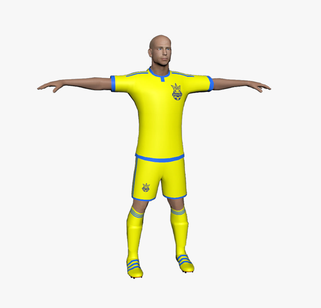 Soccer Player Animated  Low-poly 3D model_4