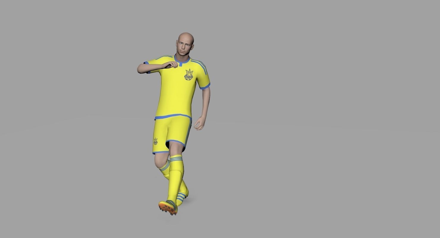 Soccer Player Animated  Low-poly 3D model_24