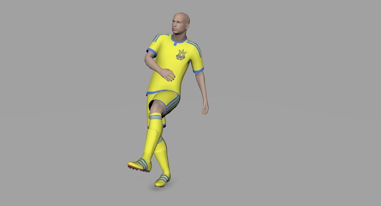 Soccer Player Animated  Low-poly 3D model_18