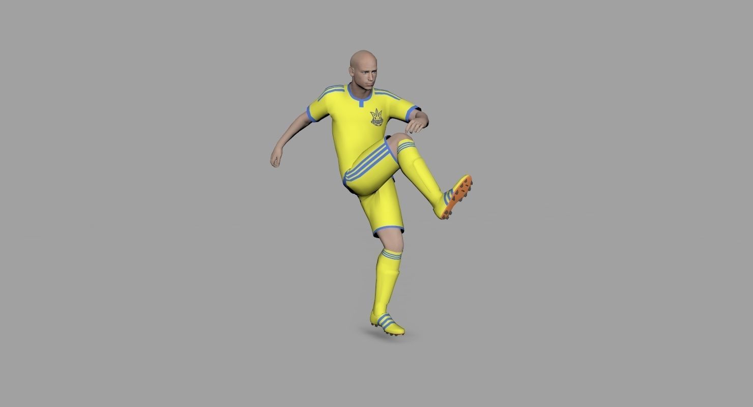 Soccer Player Animated  Low-poly 3D model_25