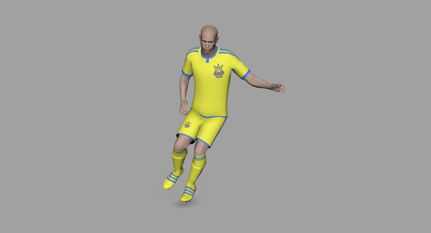 Soccer Player Animated  Low-poly 3D model_12