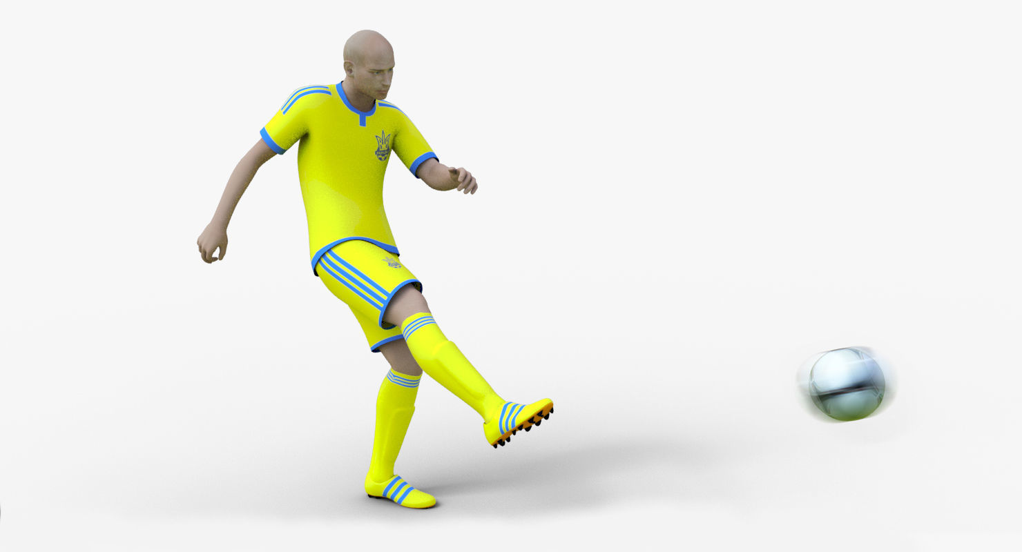 Soccer Player Animated  Low-poly 3D model_7