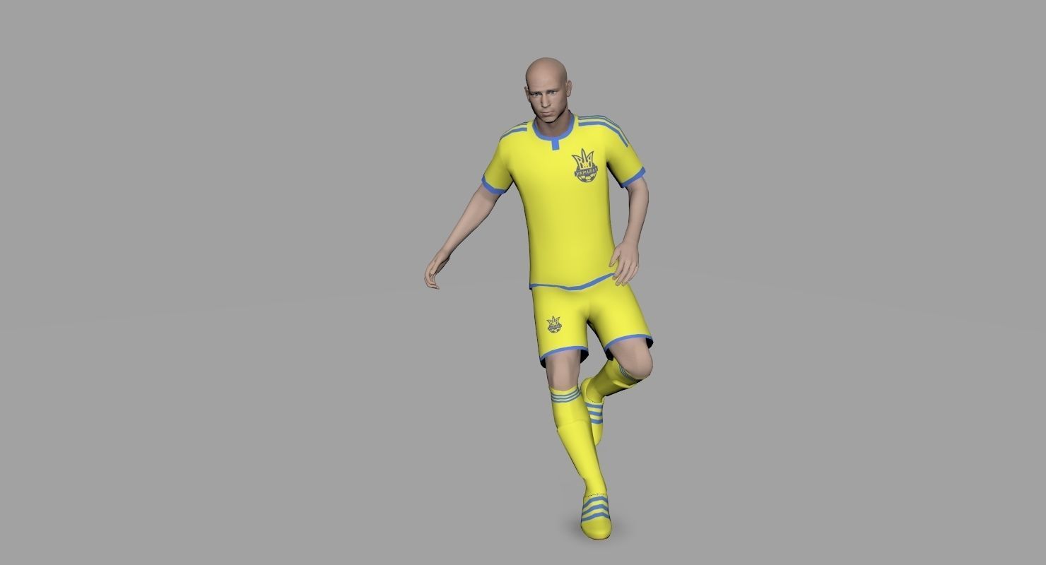 Soccer Player Animated  Low-poly 3D model_10