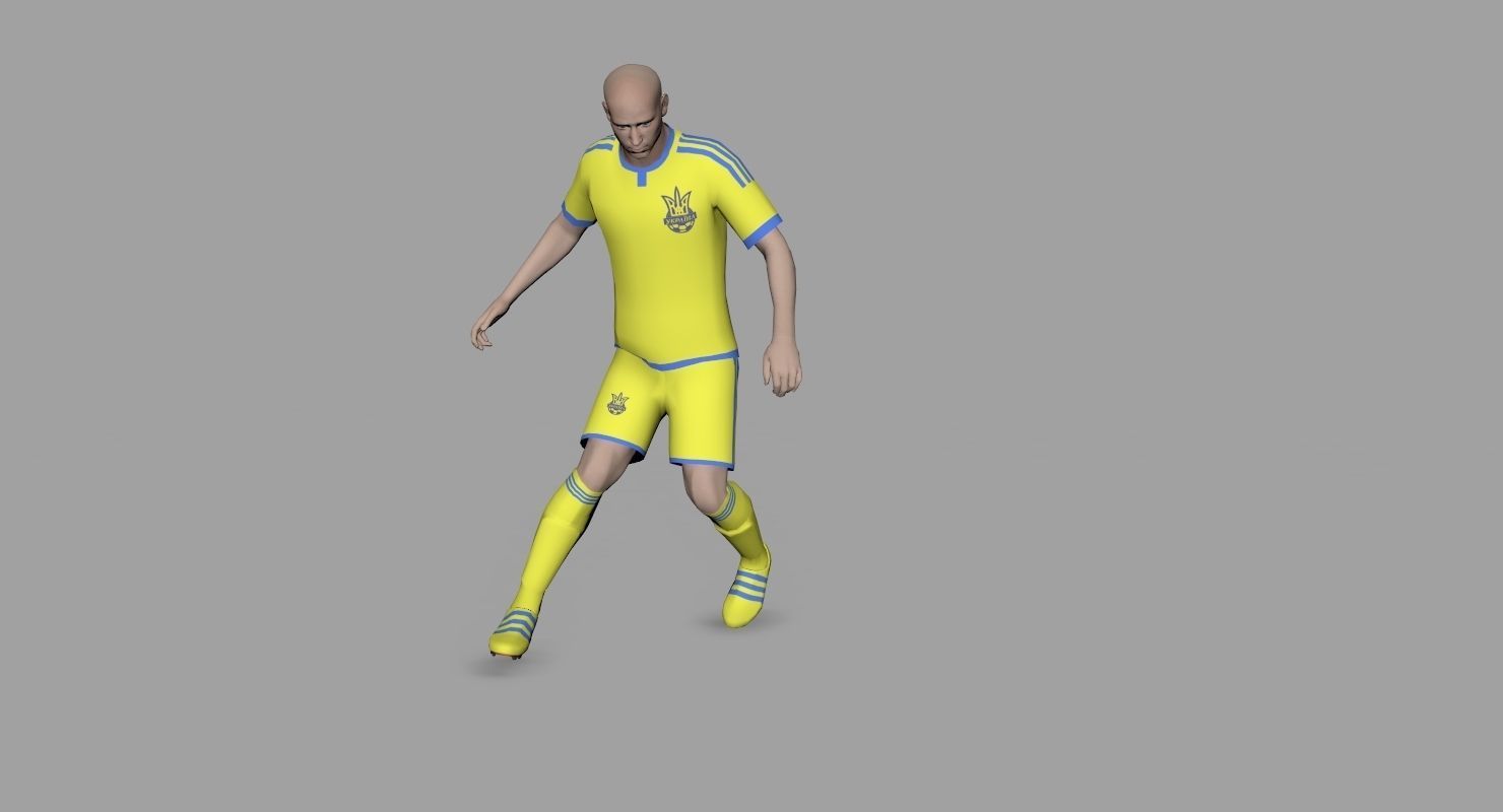 Soccer Player Animated  Low-poly 3D model_15