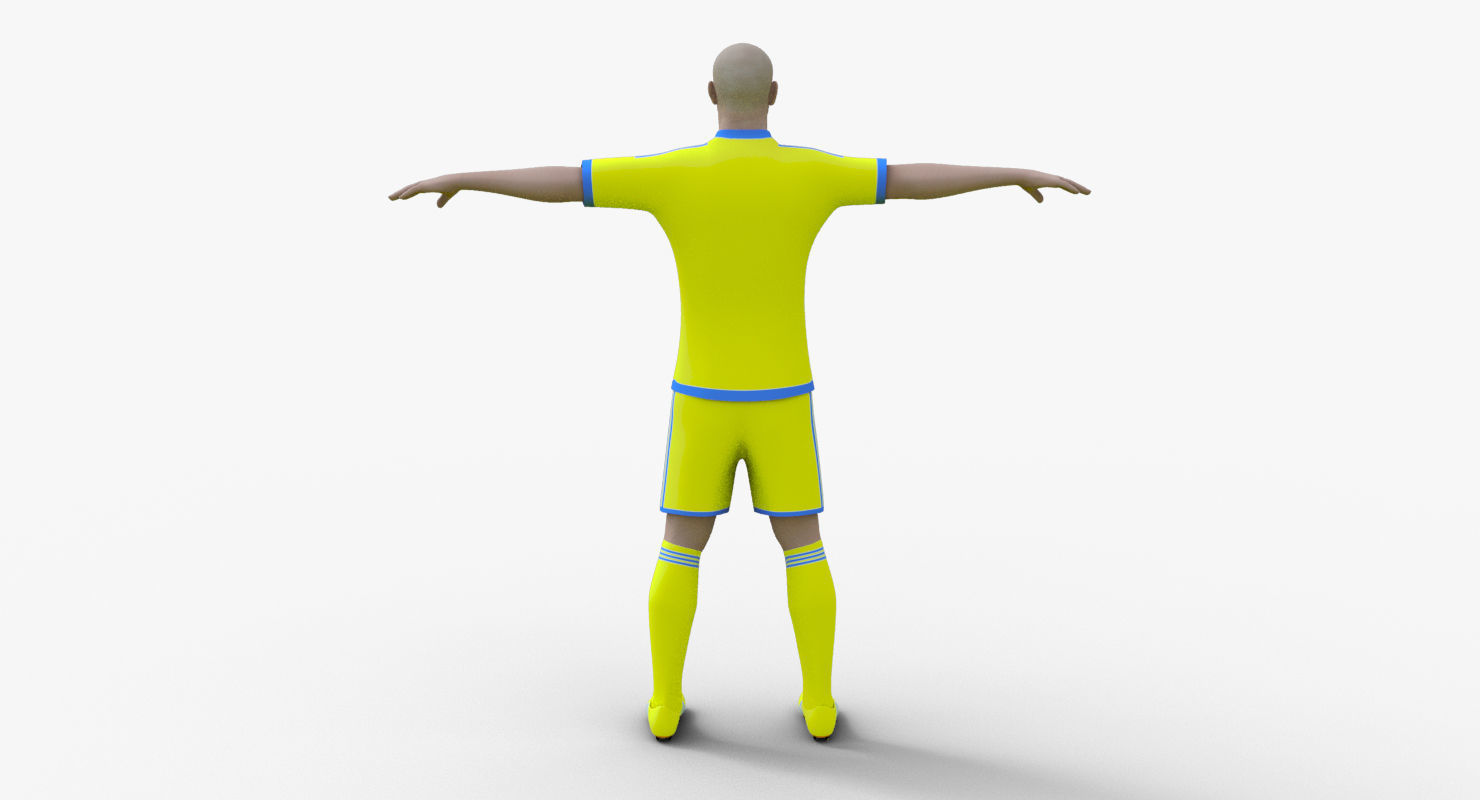 Soccer Player Animated  Low-poly 3D model_3
