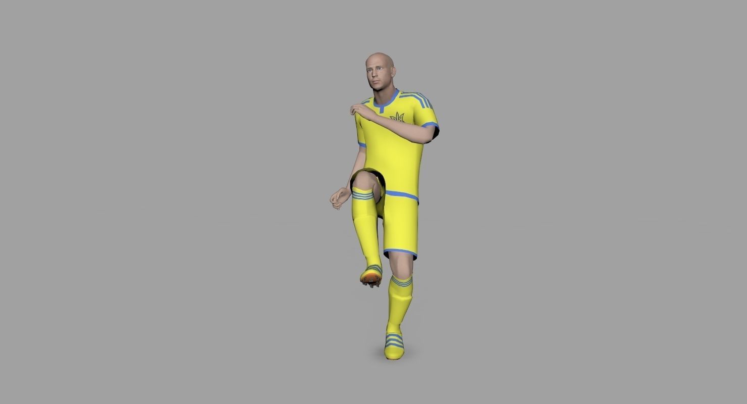 Soccer Player Animated  Low-poly 3D model_23