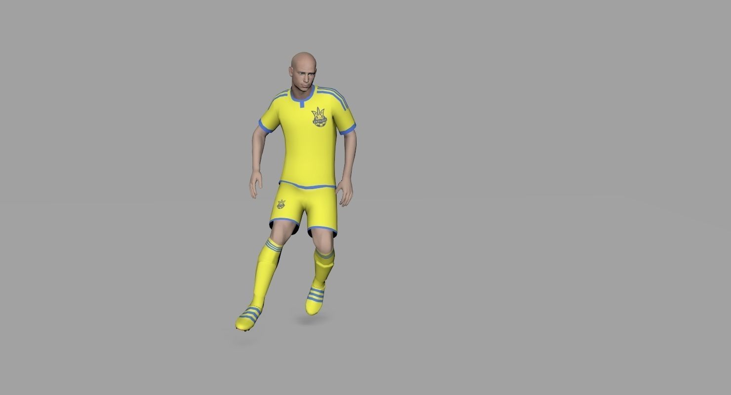 Soccer Player Animated  Low-poly 3D model_13