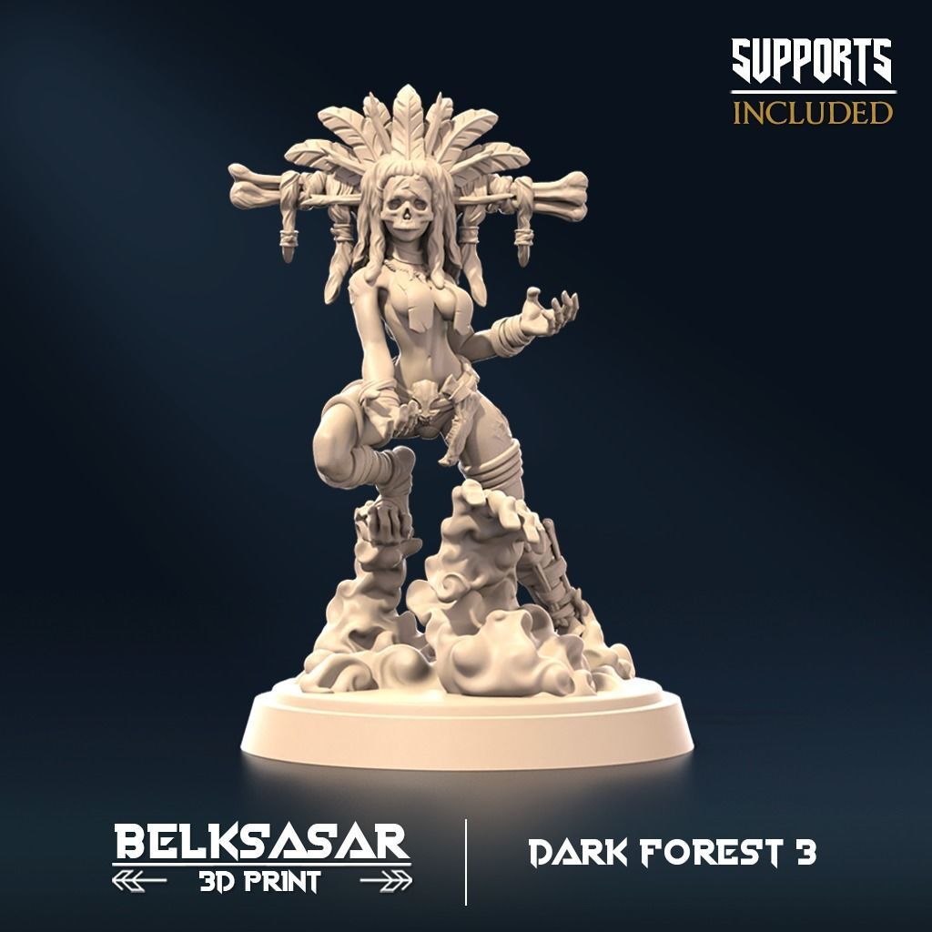 Forest Mistcaller Set x4 3D print model_2