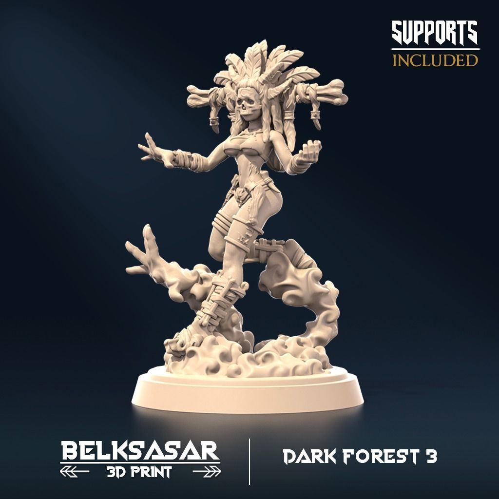 Forest Mistcaller Set x4 3D print model_4