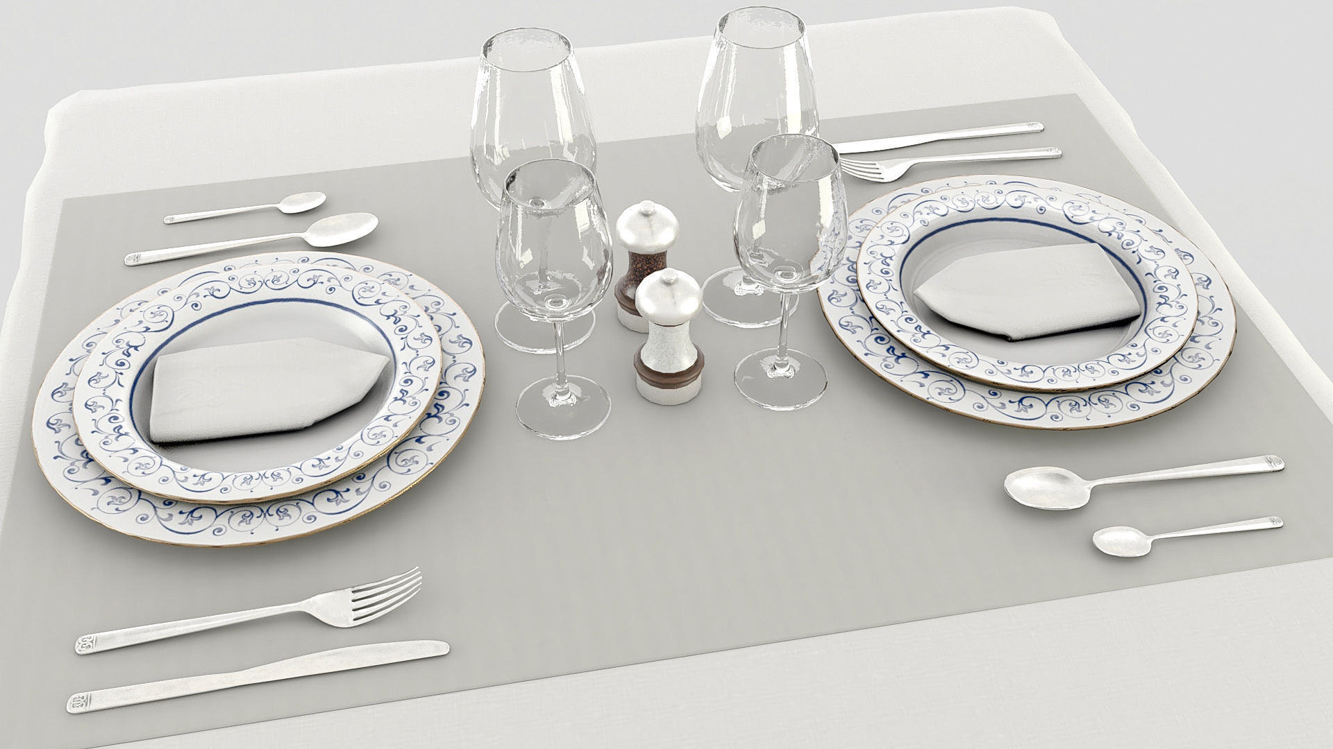 Modular Low poly restaurant Low-poly 3D model_17