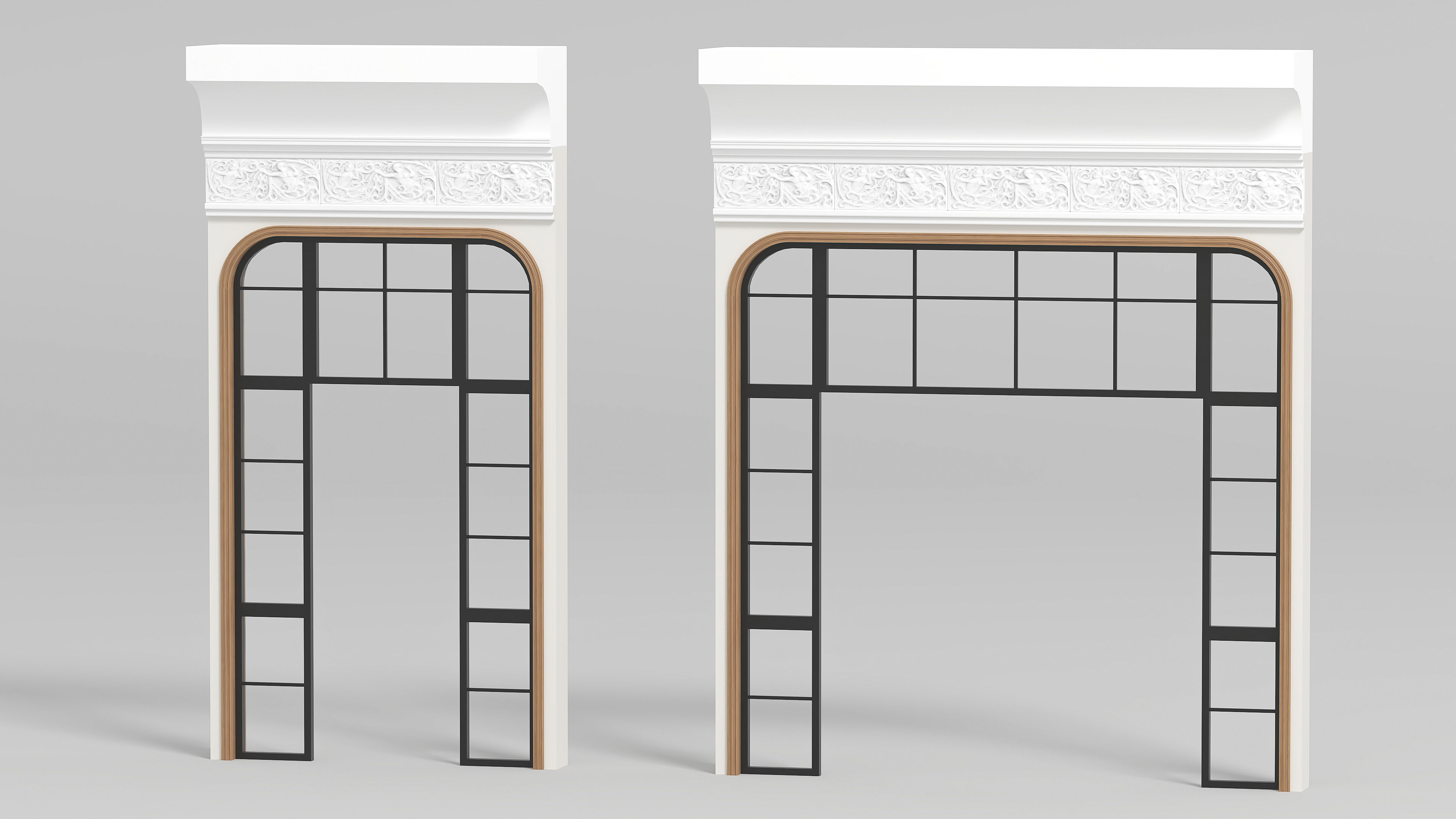 Modular Low poly restaurant Low-poly 3D model_13