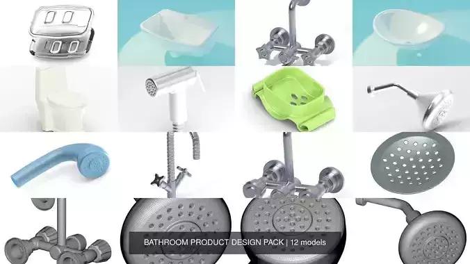 BATHROOM PRODUCT DESIGN PACK 3D Model Collection