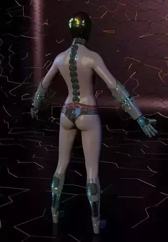 FEMALE CYBORG 3D model