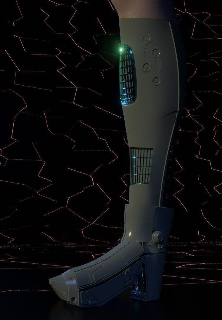 FEMALE CYBORG 3D model_3