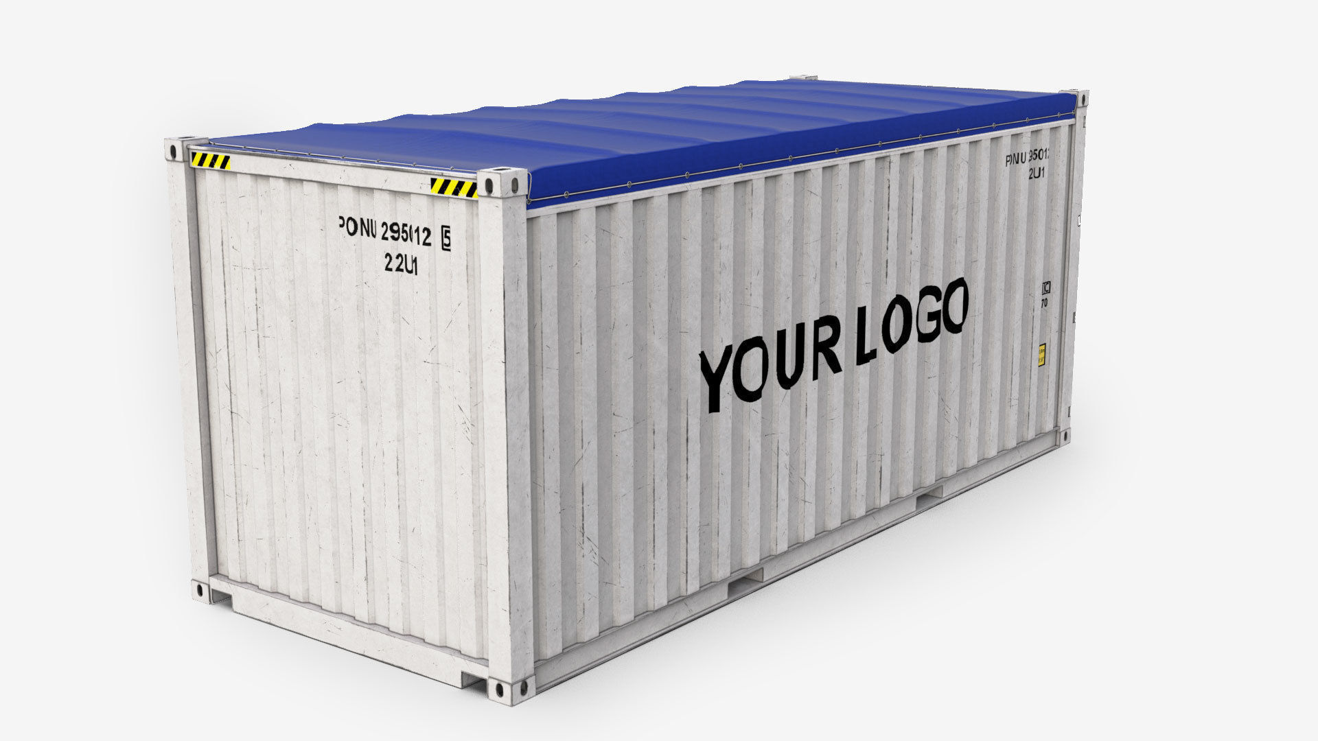 20ft Generic Open Top shipping Container 3D model_6