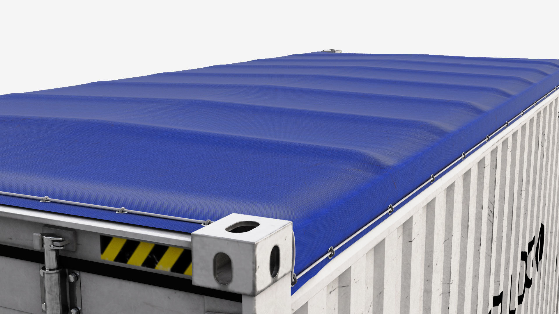 20ft Generic Open Top shipping Container 3D model_8