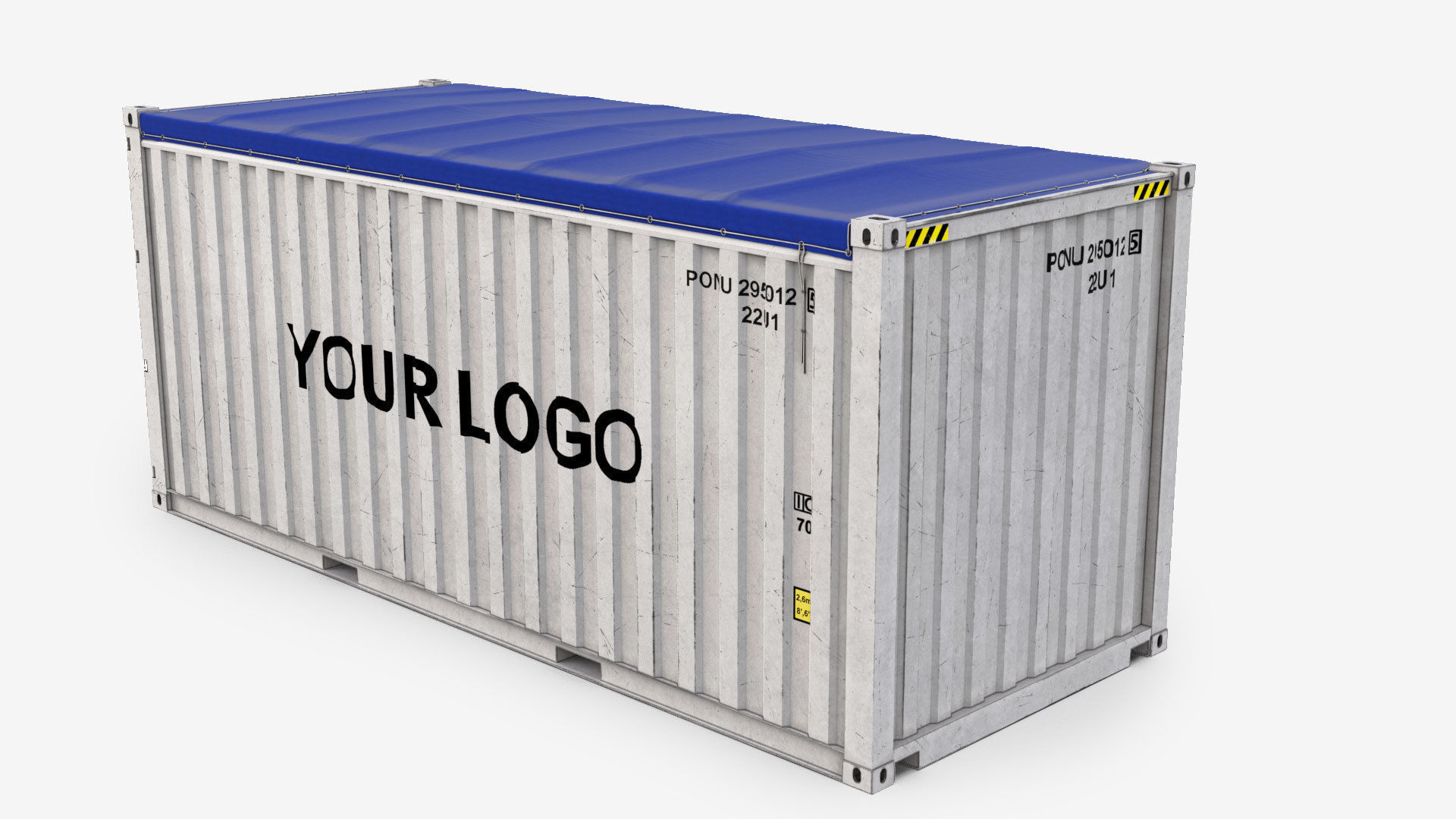 20ft Generic Open Top shipping Container 3D model_5