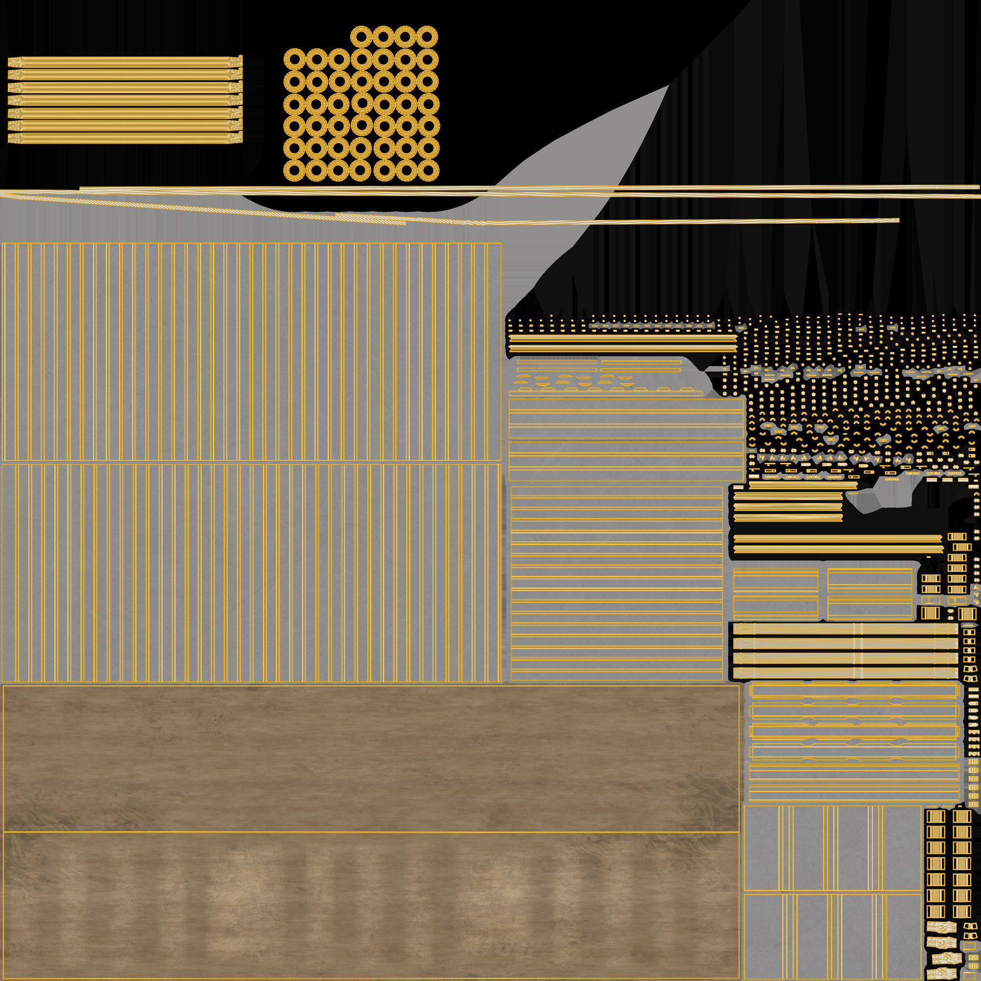 20ft Generic Open Top shipping Container 3D model_13