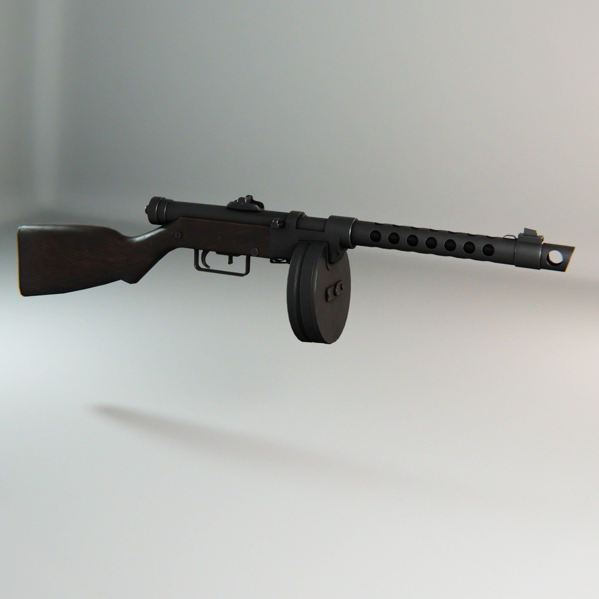 Yugoslav M49 Low-poly 3D model_1