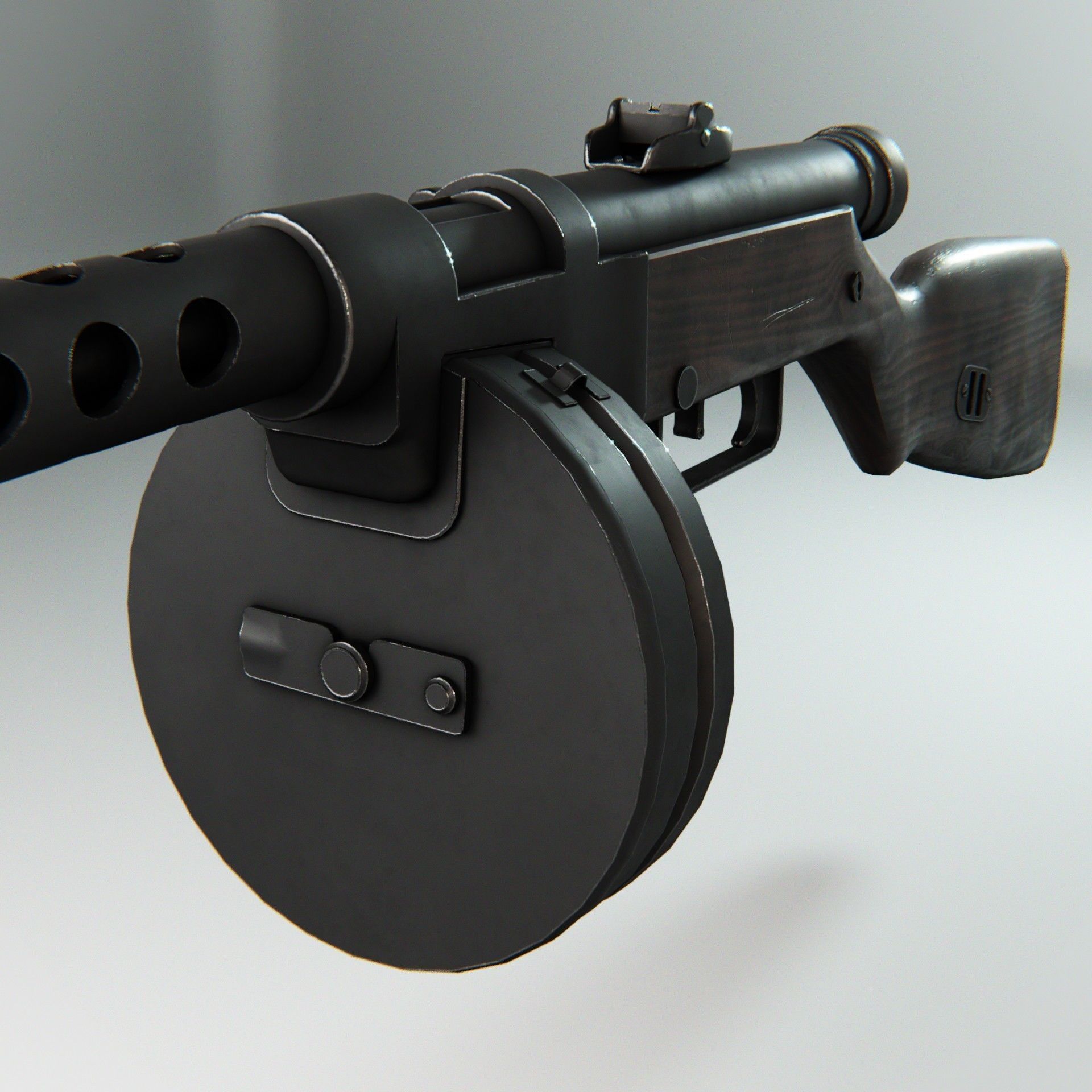 Yugoslav M49 Low-poly 3D model_7