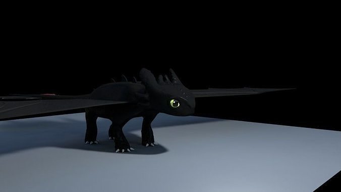 Toothless Dragon Anime 3D model