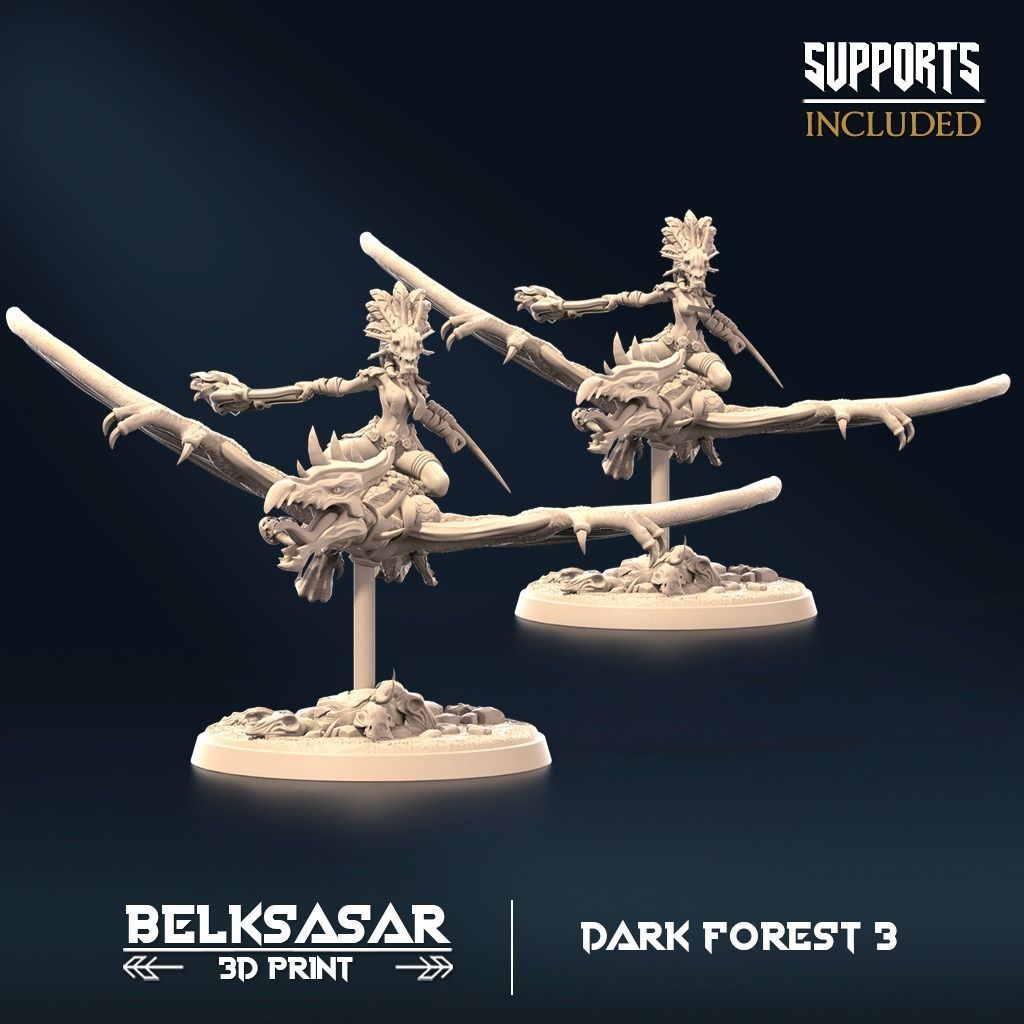 Forest Terror set x3 Normal and Nude 3D print model_3