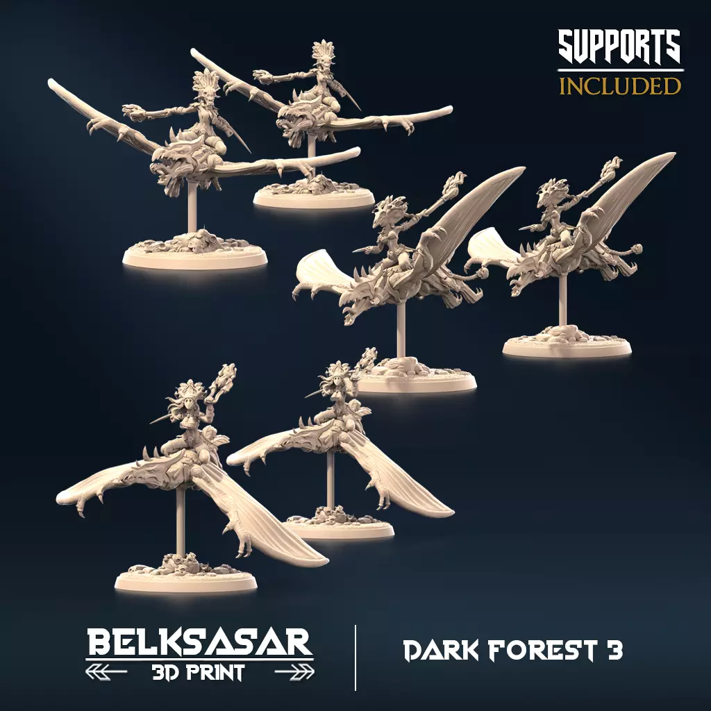 Forest Terror set x3 Normal and Nude 3D print model_0