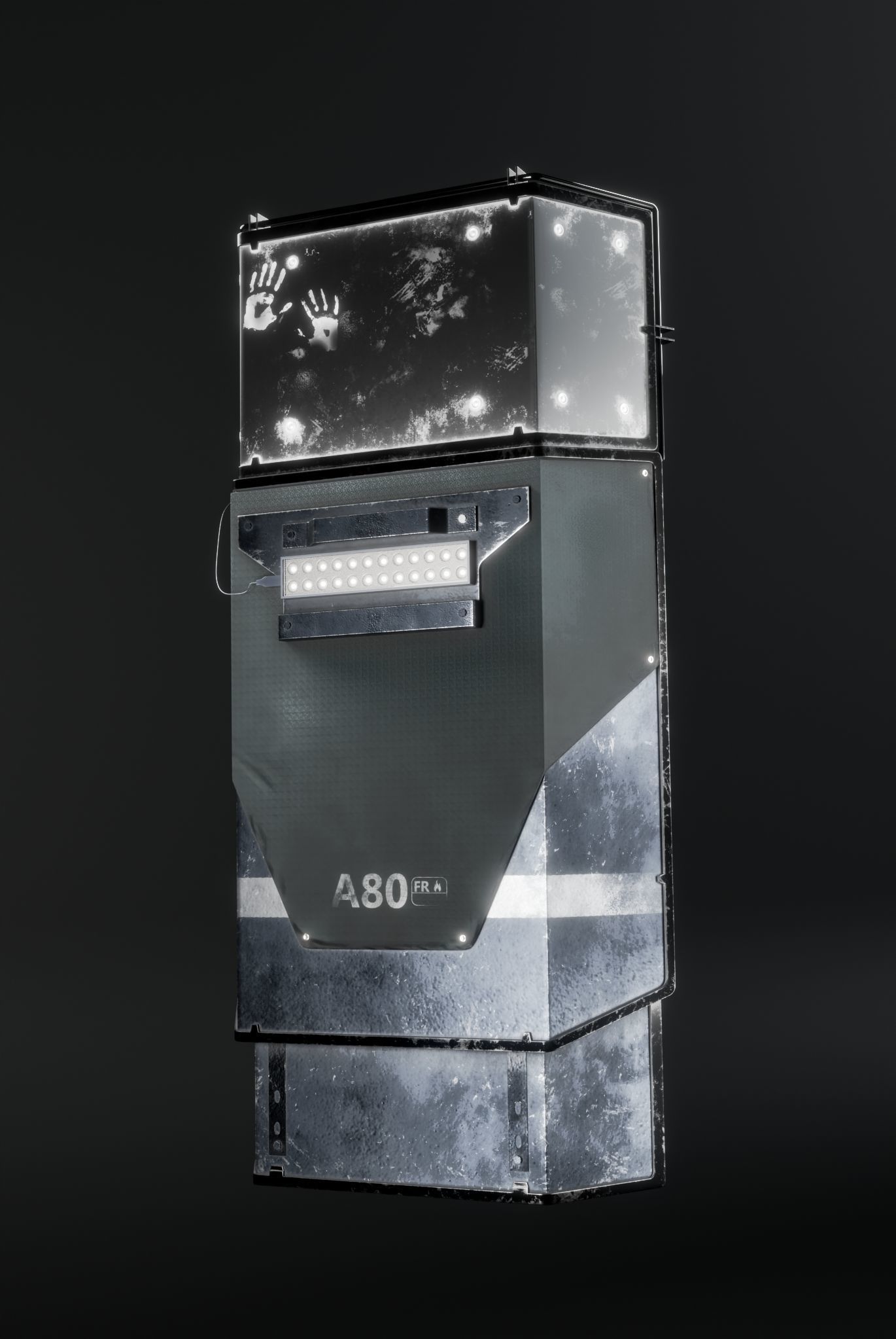 MW Riot shield Low-poly 3D model_1