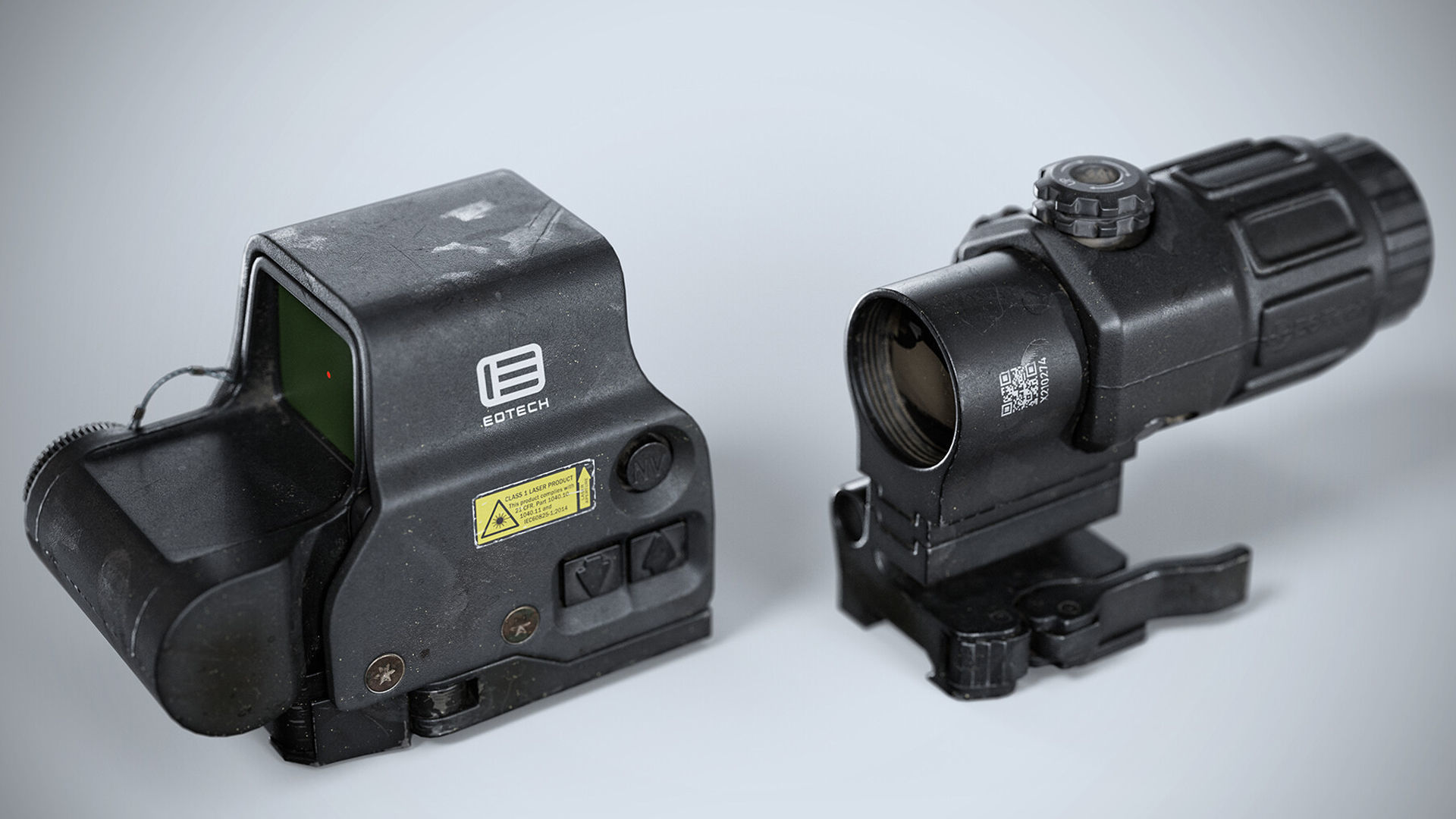 Assault Rifle AR-15 Low-poly 3D model_14