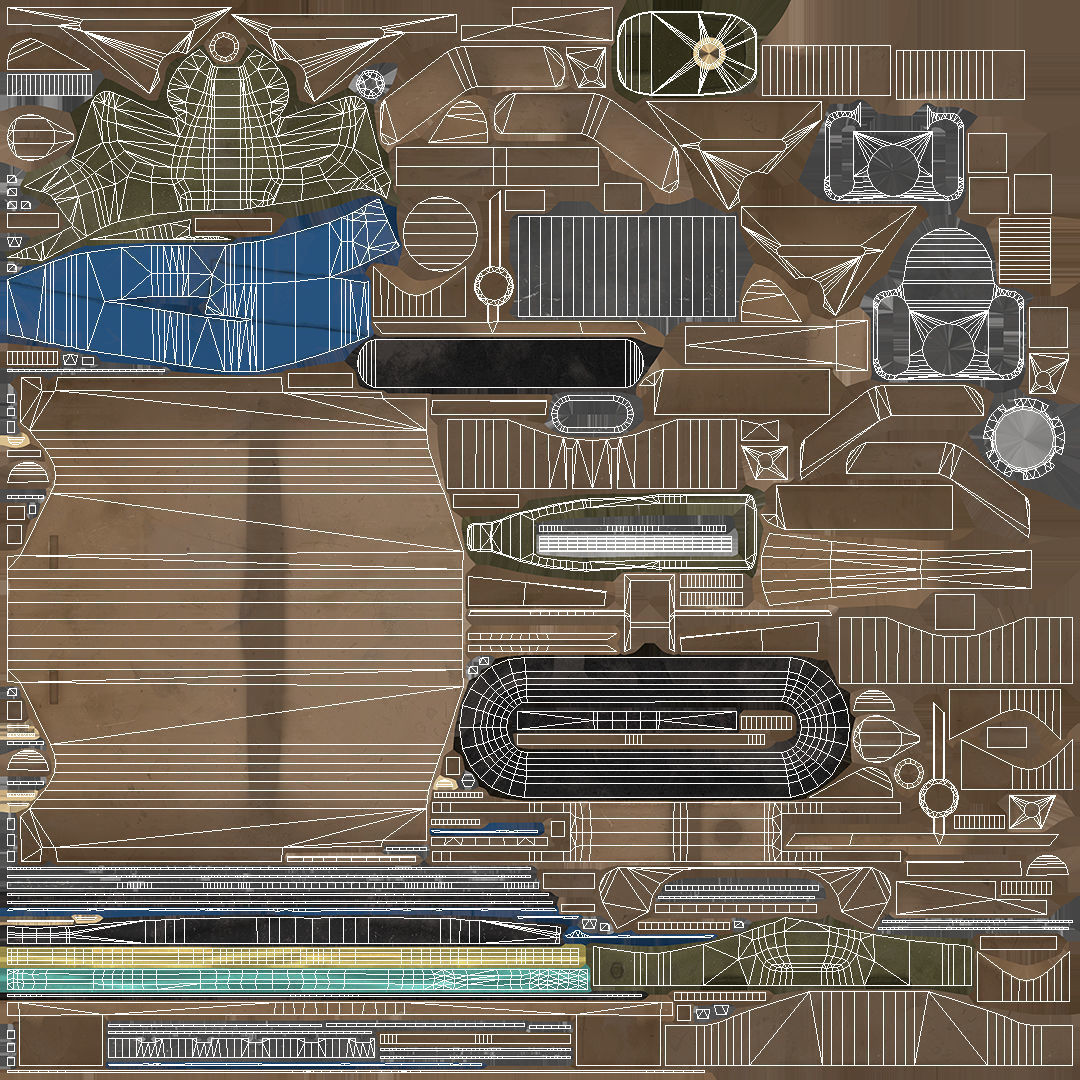 Assault Rifle AR-15 Low-poly 3D model_22